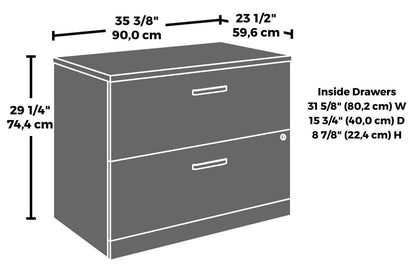 Affirm 35.43 Commercial Grade 2-Drawer Filing Cabinet - Noble Elm|Classeur Affirm de 35,43 po de qualité commerciale à 2 tiroirs - orme noble