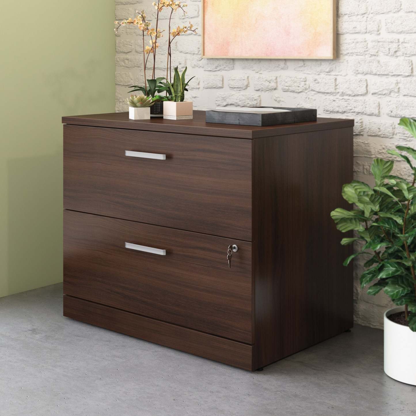 Affirm 35.43 Commercial Grade 2-Drawer Filing Cabinet - Noble Elm|Classeur Affirm de 35,43 po de qualité commerciale à 2 tiroirs - orme noble