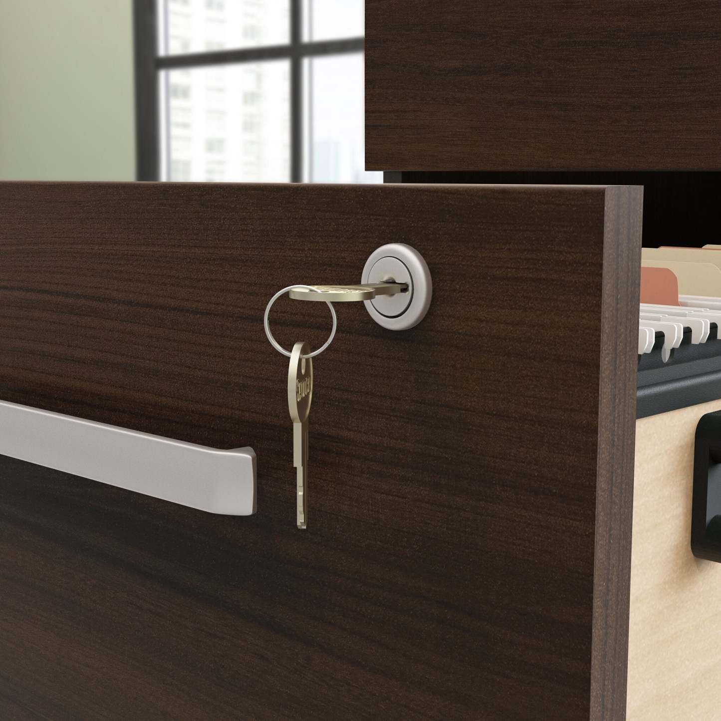 Affirm 15.55 Commercial Grade 2-Drawer Filing Cabinet - Noble Elm|Classeur Affirm de 15,55 po de qualité commerciale à 2 tiroirs - orme noble