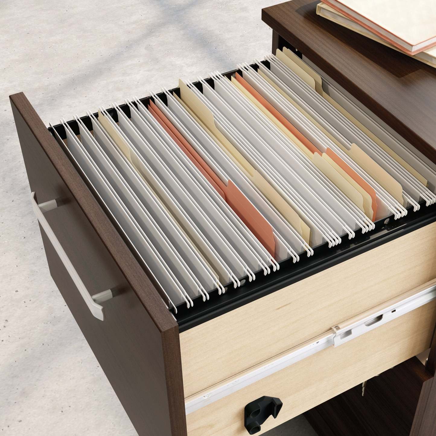 Affirm 15.55 Commercial Grade 2-Drawer Filing Cabinet - Noble Elm|Classeur Affirm de 15,55 po de qualité commerciale à 2 tiroirs - orme noble