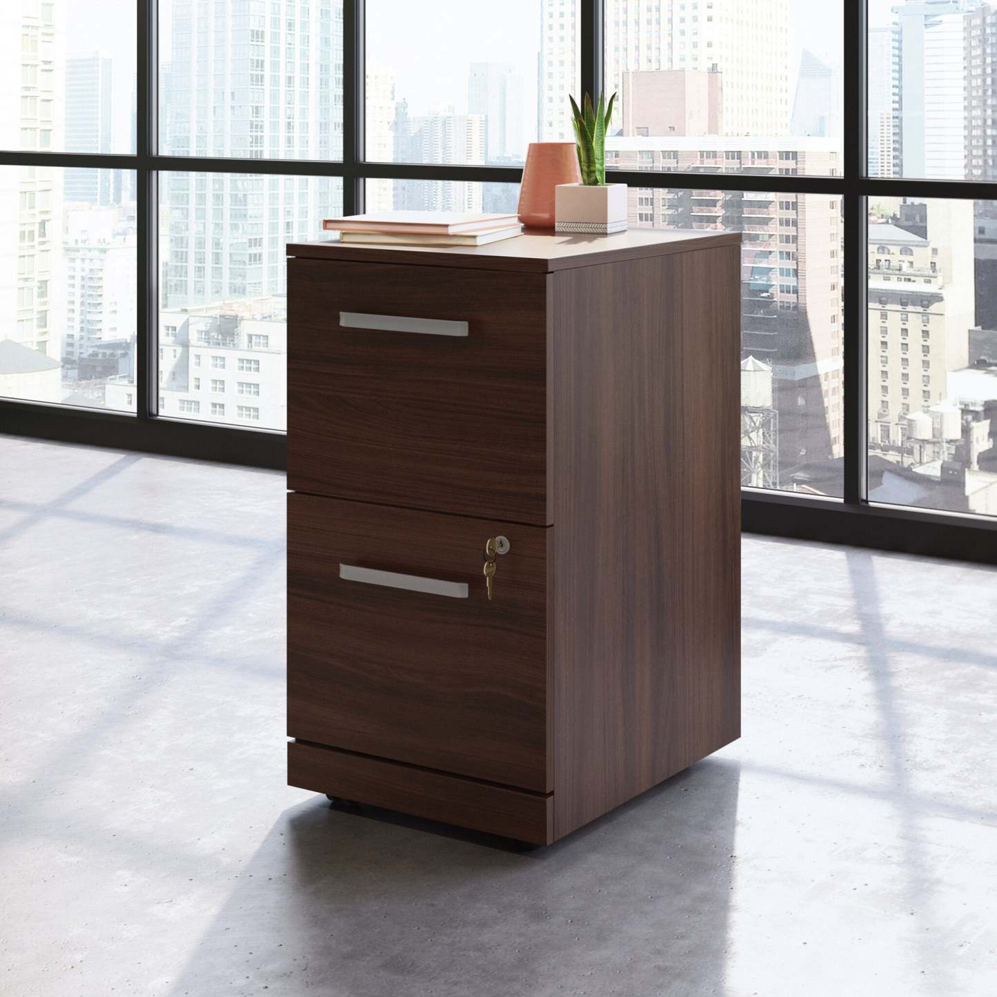Affirm 15.55 Commercial Grade 2-Drawer Filing Cabinet - Noble Elm|Classeur Affirm de 15,55 po de qualité commerciale à 2 tiroirs - orme noble
