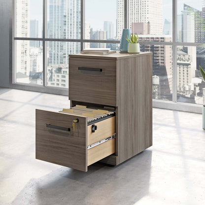 Affirm 15.55 Commercial Grade 2-Drawer Filer Cabinet - Hudson Elm|Classeur Affirm de 15,55 po de qualité commerciale à 2 tiroirs - orme Hudson