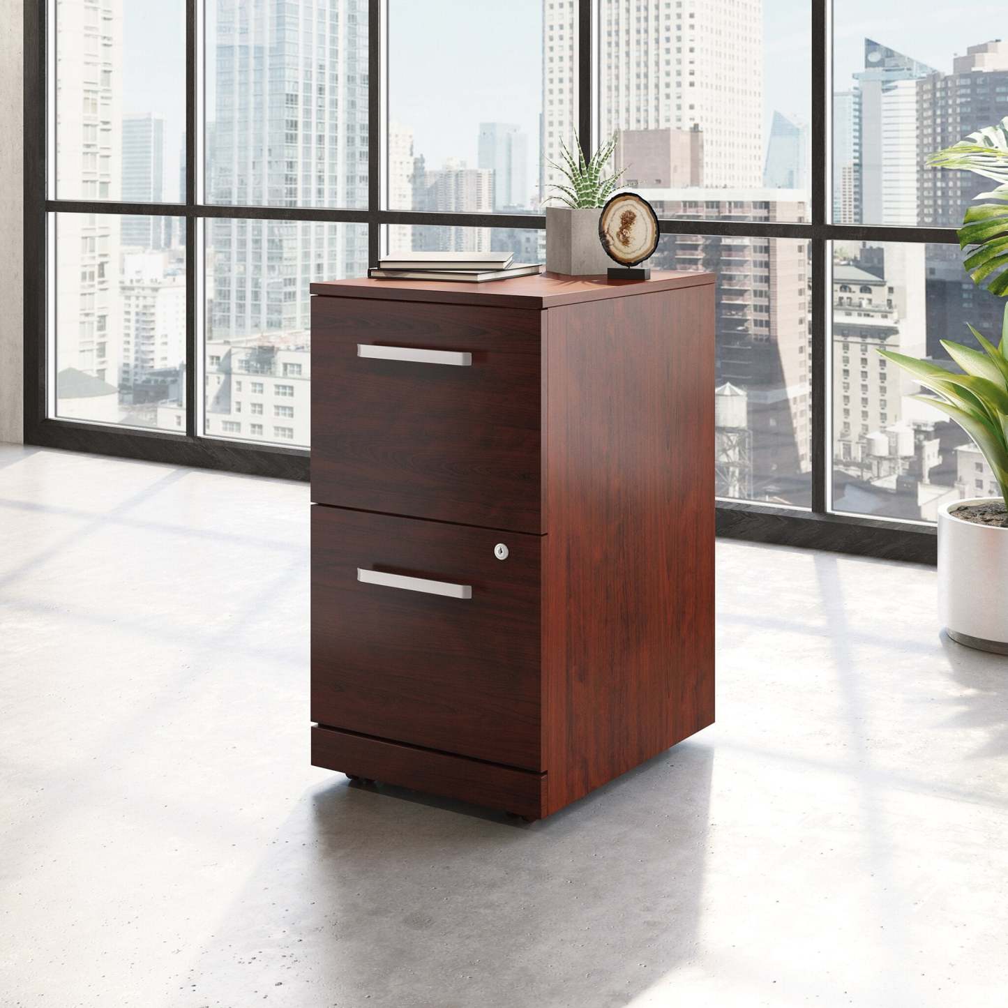 Affirm 15.55 Commercial Grade 2-Drawer Filing Cabinet - Classic Cherry|Classeur Affirm de 15,55 po de qualité commerciale à 2 tiroirs - cerisier classique