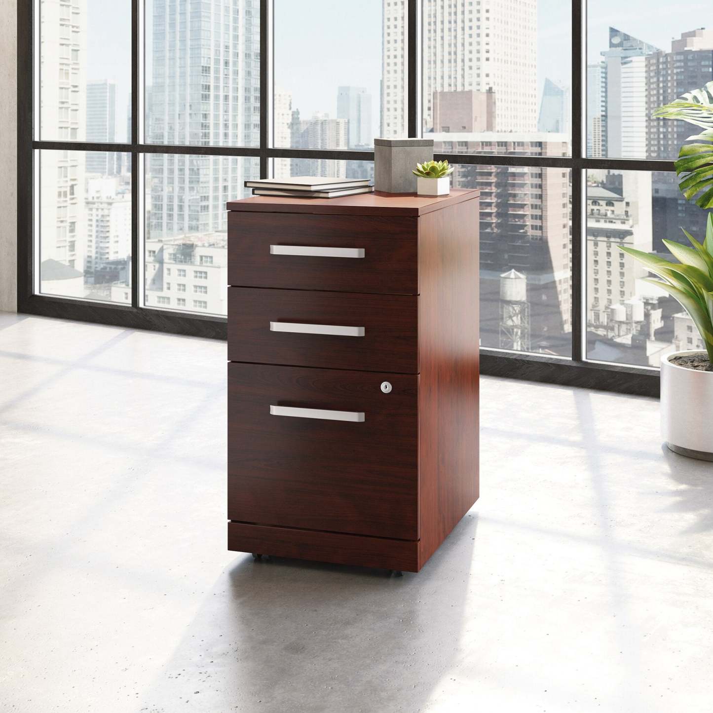 Affirm 15.55 Commercial Grade 3-Drawer Filing Cabinet - Classic Cherry|Classeur Affirm de 15,55 po de qualité commerciale à 3 tiroirs - cerisier classique