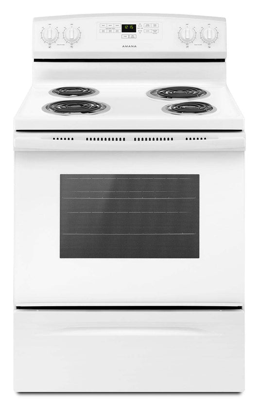 Amana 4,8 Cu. Fort. Cuisinière électrique - Blanc - YACR4303MFW | Cuisinière électrique Amana de 4,8 pi³ - blanche - YACR4303MFW