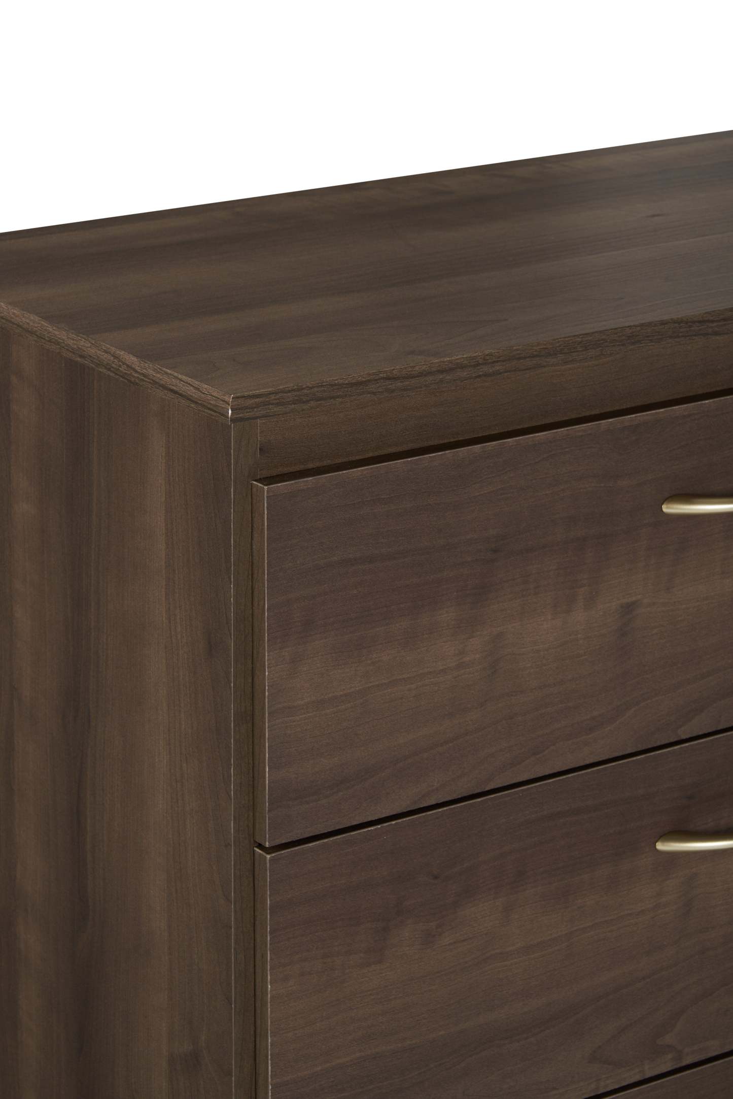 Commode de chambre à coucher Aida, 4 tiroirs, 28 L x 37,3 H, Fabriquée au Canada - Marron | Commode verticale Aida de 28 po (L) x 37,3 po (H) à 4 tiroirs pour la chambre à coucher, fabriquée au Canada - brune