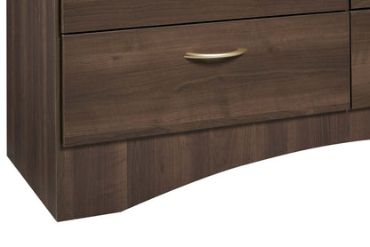 Commode à 6 tiroirs pour chambre à coucher Aida, 49,5 L x 29,8 H, fabriquée au Canada - Brun | Commode Aida de 49,5 po (L) x 29,8 po (H) à 6 tiroirs pour la chambre à coucher, fabriquée au Canada - brune