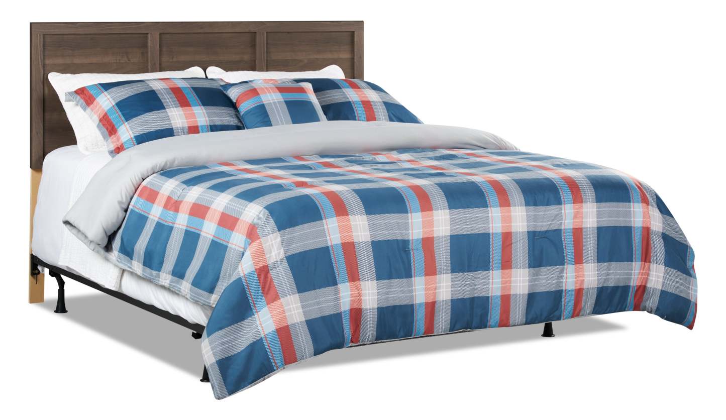 Tête de lit à panneau Aida, fabriquée au Canada, brun - Queen Size | Tête de lit à panneau Aida fabriquée au Canada, brune - format grand lit