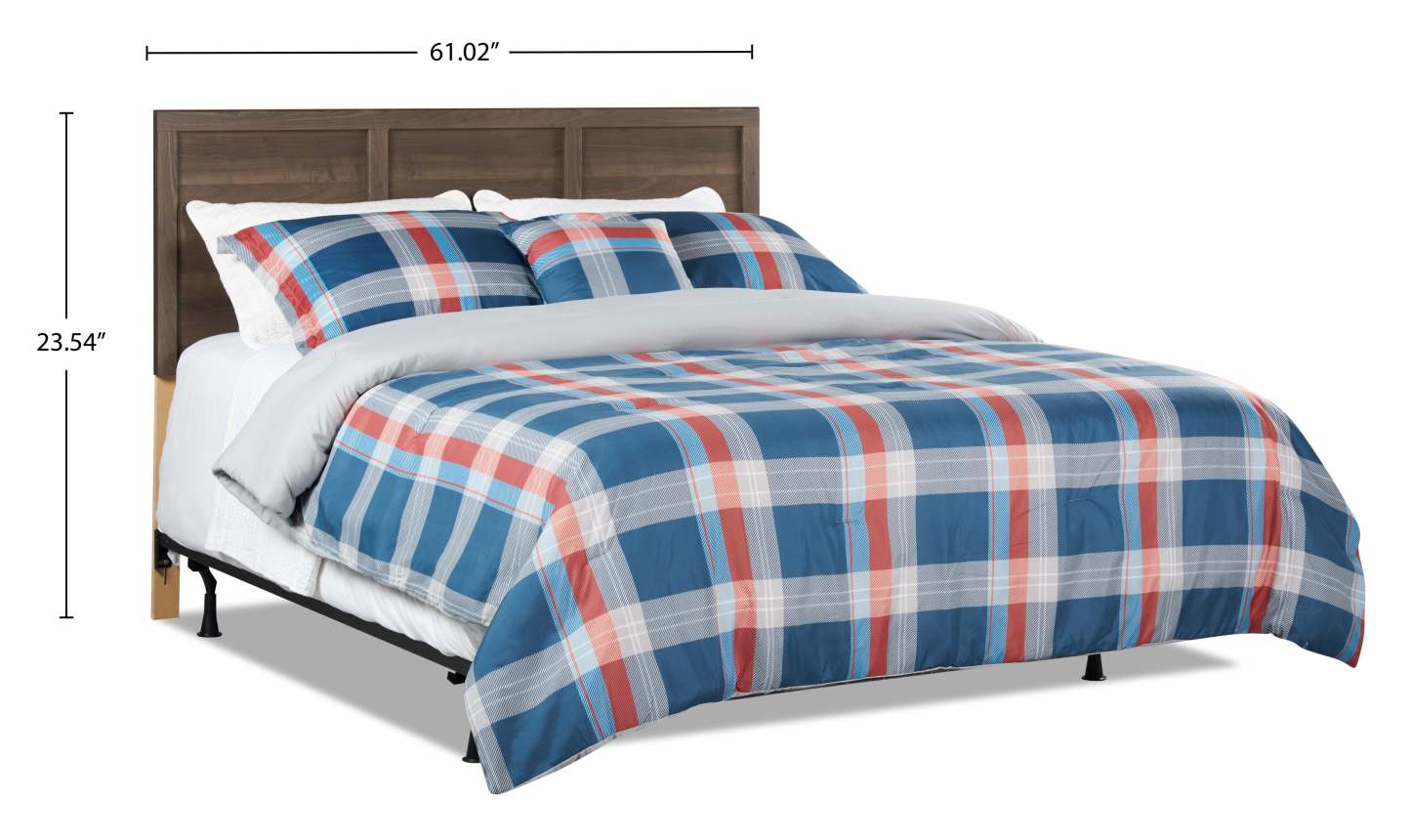 Tête de lit à panneau Aida, fabriquée au Canada, brun - Queen Size | Tête de lit à panneau Aida fabriquée au Canada, brune - format grand lit