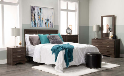 Tête de lit à panneau Aida, fabriquée au Canada, brun - Queen Size | Tête de lit à panneau Aida fabriquée au Canada, brune - format grand lit