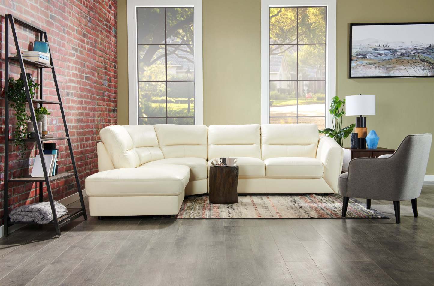 Aimy 28 Chaise d'appoint en tissu aspect lin avec pieds cylindriques en bois - Gris clair | Fauteuil d'appoint Aimy de 28 po en tissu d'apparence lin avec pattes cylindriques en bois - gris clair