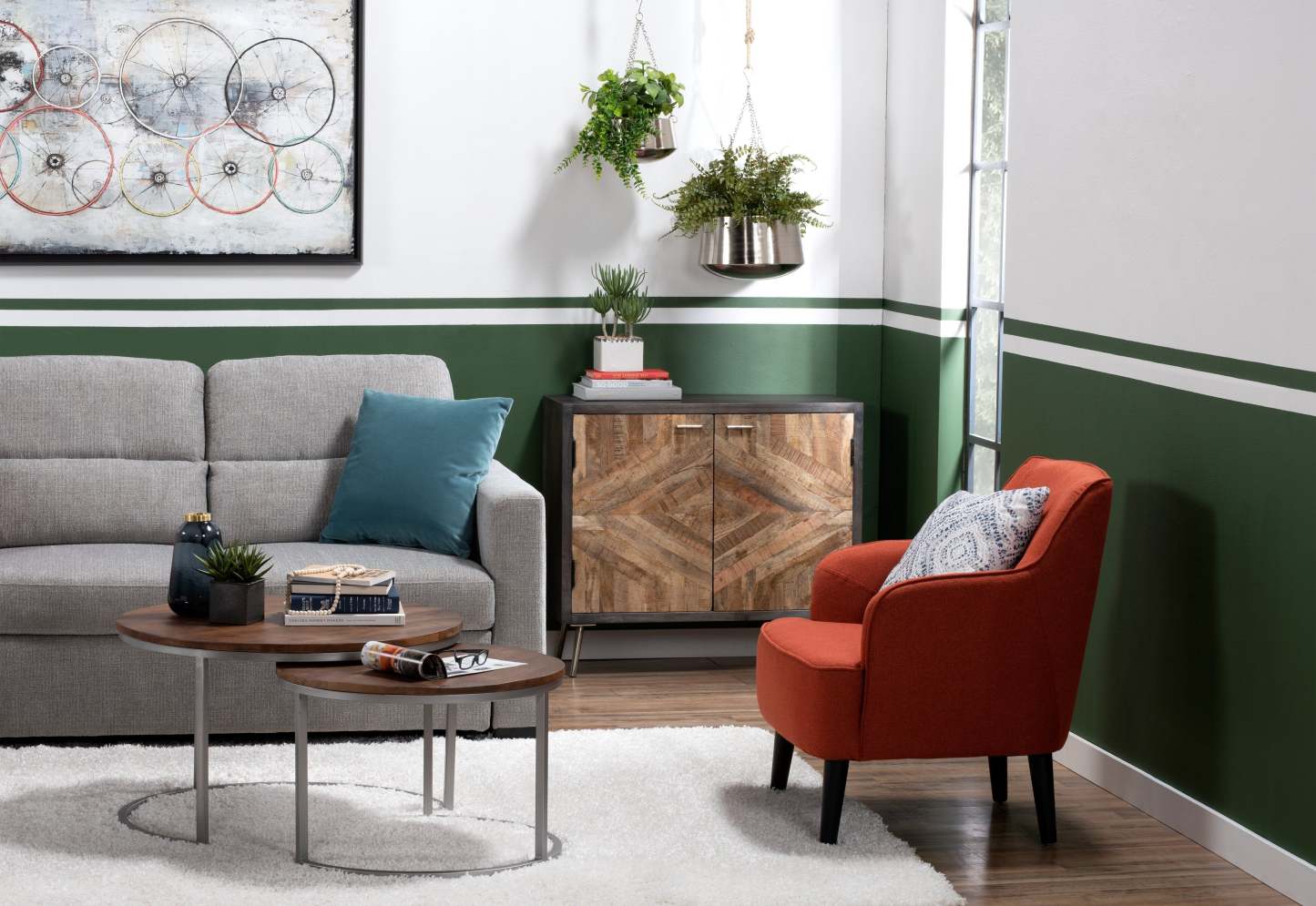 Aimy 28 Chaise d'appoint en tissu aspect lin avec pieds cylindriques en bois - Orange | Fauteuil d'appoint Aimy de 28 po en tissu d'apparence lin avec pattes cylindriques en bois - orange