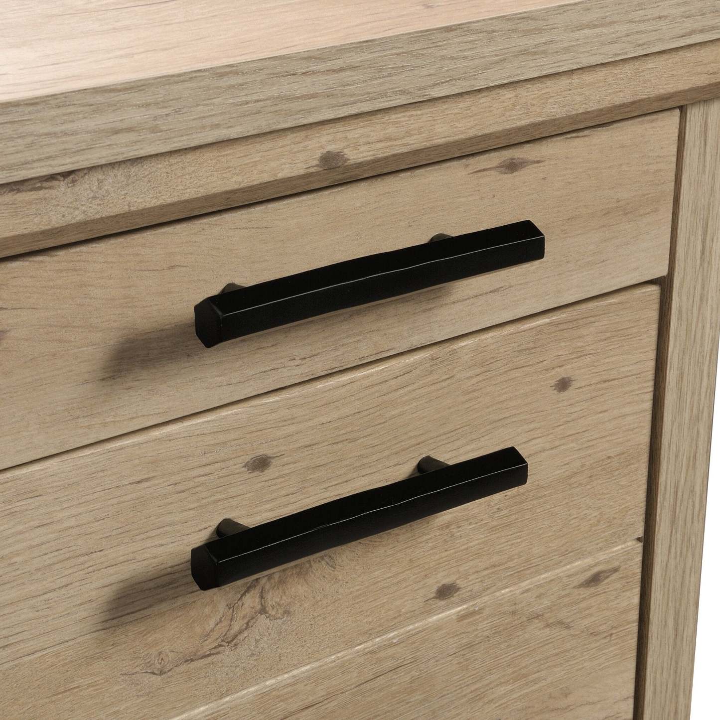 Bureau de direction Akira de 29,53 po à 6 tiroirs - chêne clair