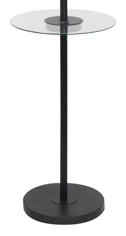 Kort &amp; Co. Alban 26 Black Lampadaire avec chargement USB et table d'appoint intégrée|Lampe à pied Alban de Kort &amp; Co. de 26 po noire avec recharge USB et table d'appoint intégrée