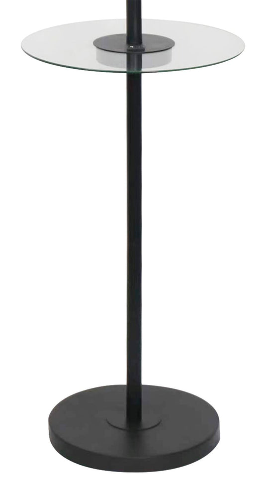 Kort &amp; Co. Alban 26 Black Lampadaire avec chargement USB et table d'appoint intégrée|Lampe à pied Alban de Kort &amp; Co. de 26 po noire avec recharge USB et table d'appoint intégrée