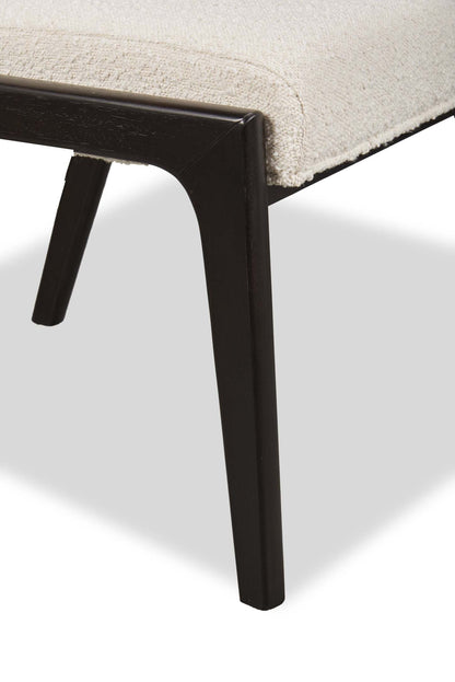 Chaise de salle à manger Alma avec tissu bouclé - Noir charbon et blanc | Chaise de salle à manger Alma en tissu bouclé - anthracite noir et blanche