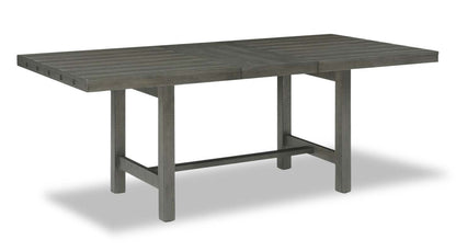 Table de salle à manger Alto avec extension 65-83 W, base à tréteaux - Gris | Table de salle à manger Alto de 65 po à 83 po (L) avec rallonge et base à tréteaux - grise