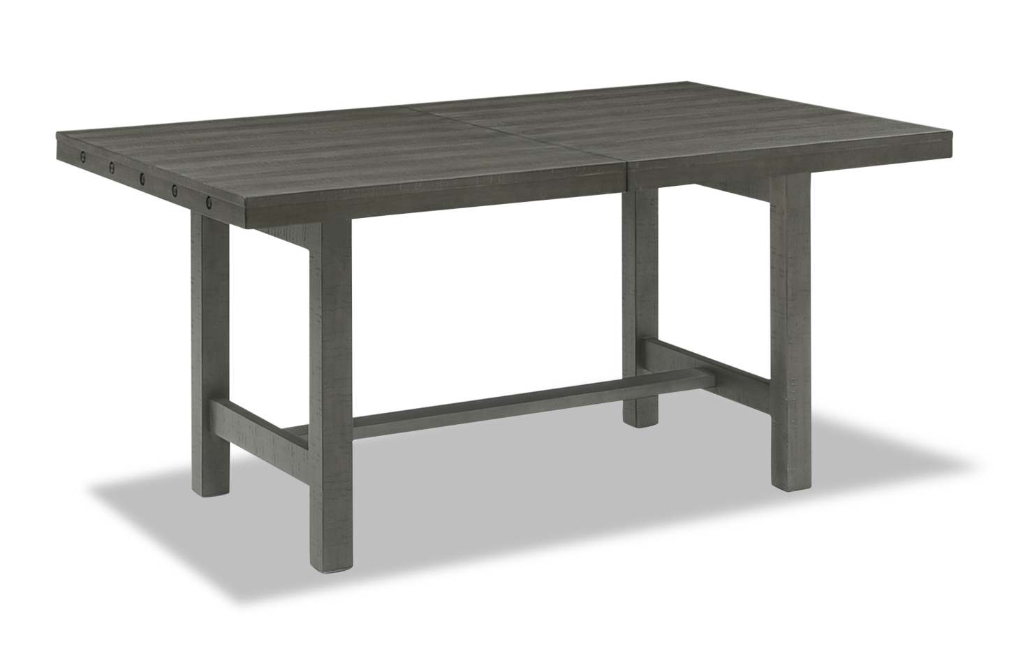 Table de salle à manger Alto avec extension 65-83 W, base à tréteaux - Gris | Table de salle à manger Alto de 65 po à 83 po (L) avec rallonge et base à tréteaux - grise