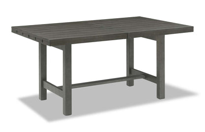 Table de salle à manger Alto avec extension 65-83 W, base à tréteaux - Gris | Table de salle à manger Alto de 65 po à 83 po (L) avec rallonge et base à tréteaux - grise