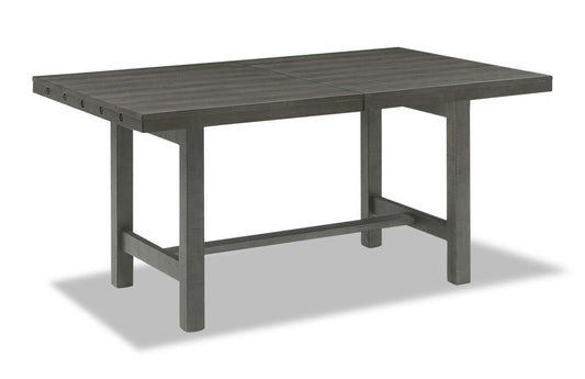Table de salle à manger Alto avec extension 65-83 W, base à tréteaux - Gris | Table de salle à manger Alto de 65 po à 83 po (L) avec rallonge et base à tréteaux - grise