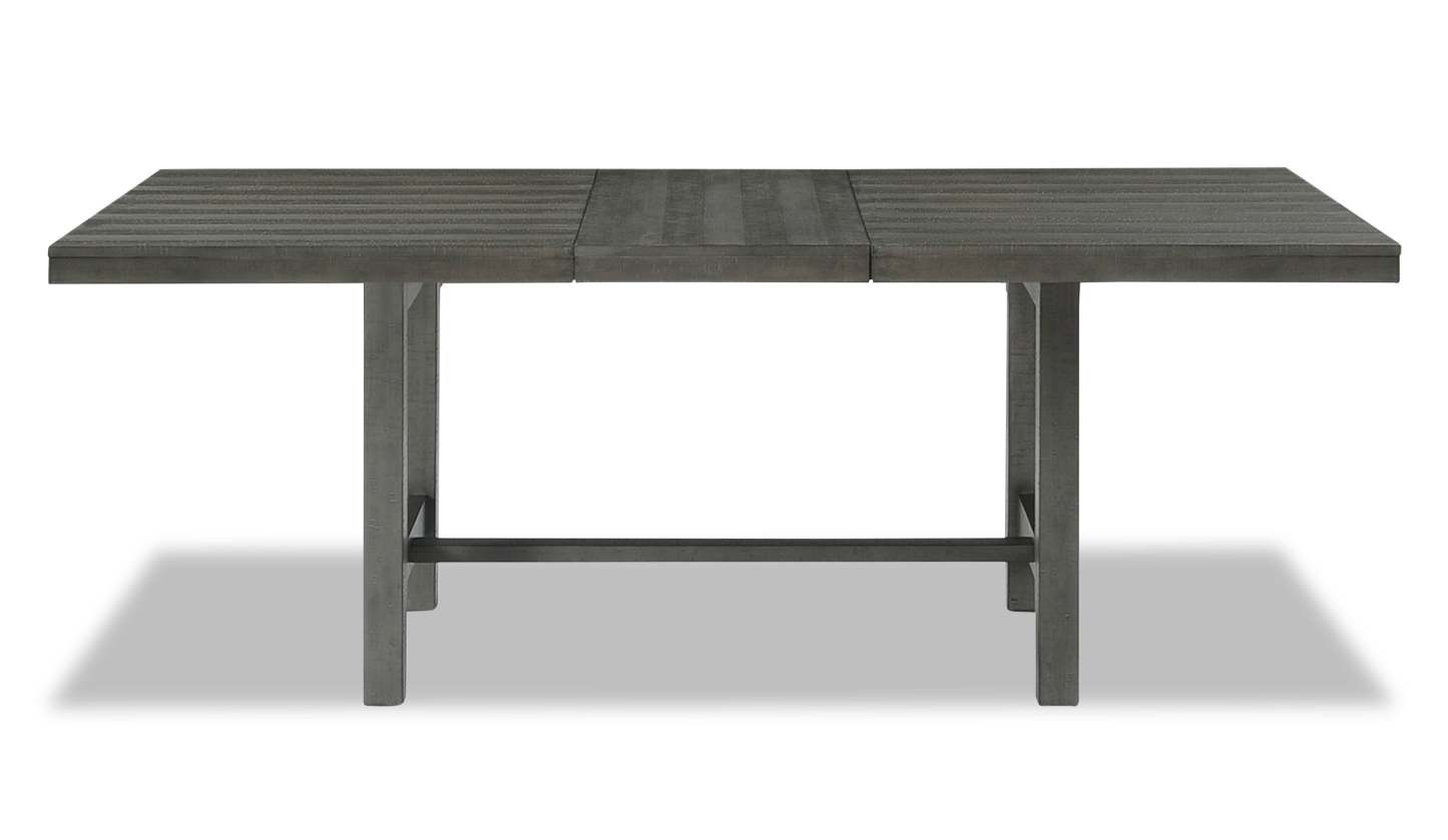 Table de salle à manger Alto avec extension 65-83 W, base à tréteaux - Gris | Table de salle à manger Alto de 65 po à 83 po (L) avec rallonge et base à tréteaux - grise