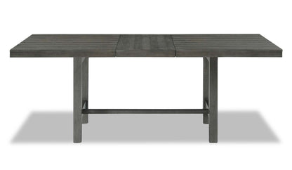 Table de salle à manger Alto avec extension 65-83 W, base à tréteaux - Gris | Table de salle à manger Alto de 65 po à 83 po (L) avec rallonge et base à tréteaux - grise