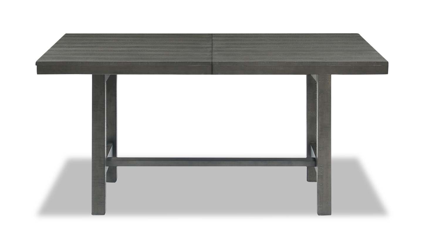 Table de salle à manger Alto avec extension 65-83 W, base à tréteaux - Gris | Table de salle à manger Alto de 65 po à 83 po (L) avec rallonge et base à tréteaux - grise