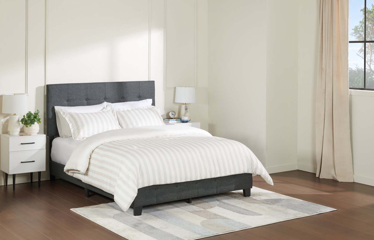 Ensemble d'édredon Ambrose 3 pièces pour lit double/grand lit - Gruau | Ensemble d'édredon Ambrose de 3 pièces pour lit double ou grand lit - avoine