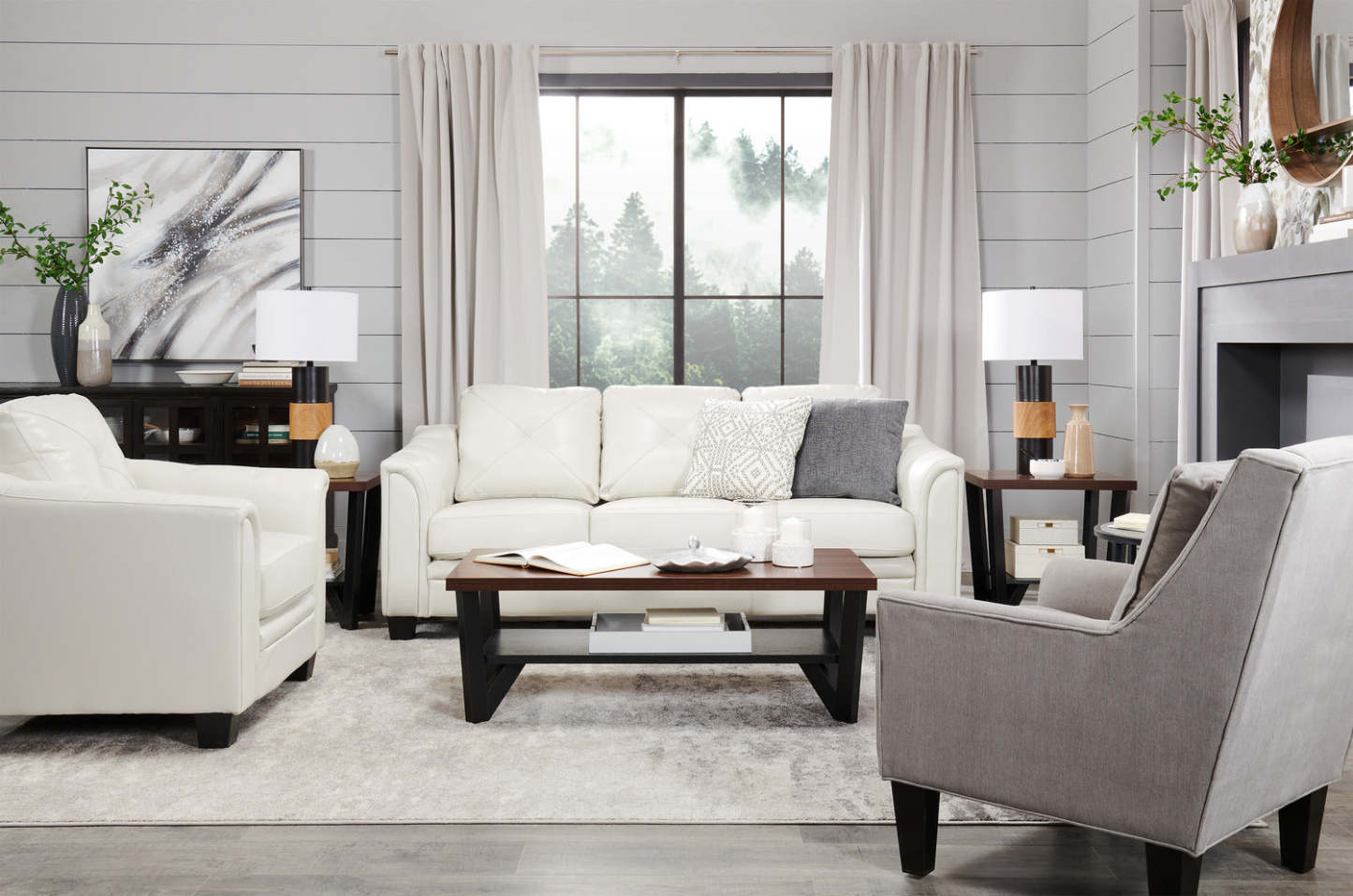 Canapé Andi 40 en tissu d'apparence cuir avec capitonnage de boutons - Beige | Canapé Andi de 40 po en tissu d'apparence cuir avec capitonnage - beige