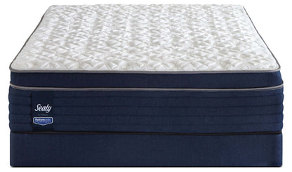 Sealy Posturepedic Ultimate Mayflower Medium Euro-Top Low-Profile Split Queen Mattress Set|Ensemble semi-ferme Euro-plateau divisé profil bas Mayflower Posturepedic Ultimate Sealy pour lit queen