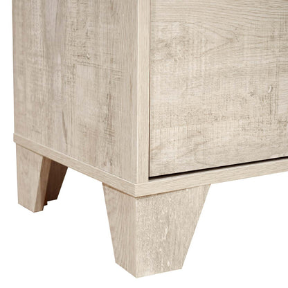 Commode de chambre à coucher Arbor, 5 tiroirs, 31,5 L x 48,4 H - Bois flotté blanc | Commode verticale de chambre à coucher Arbor de 31,5 po (L) x 48,4 po (H) à 5 tiroirs - bois de grève blanc