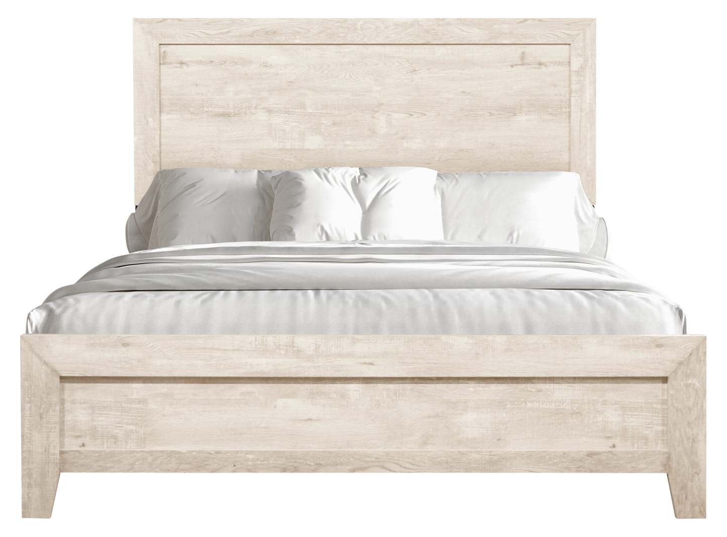Arbor Panel Bed, Driftwood White - King Size | Lit à panneaux Arbor, bois de grève blanc - format très grand lit