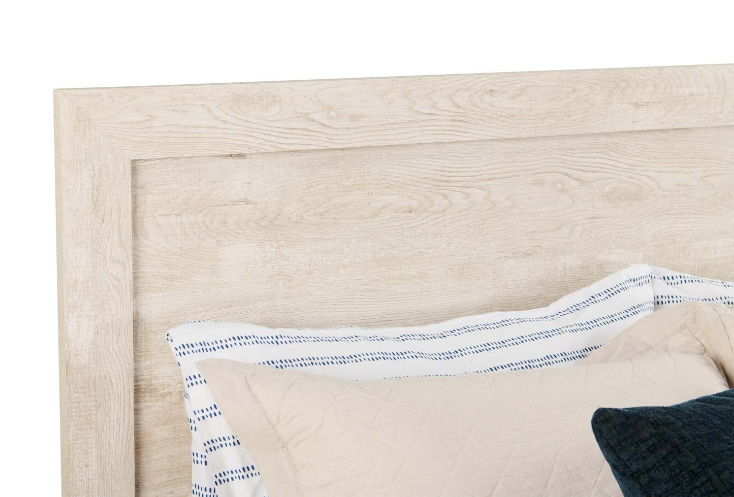 Lit à panneaux Arbor, bois flotté blanc - Queen Size | Lit à panneaux Arbour, bois de grève blanc - format grand lit