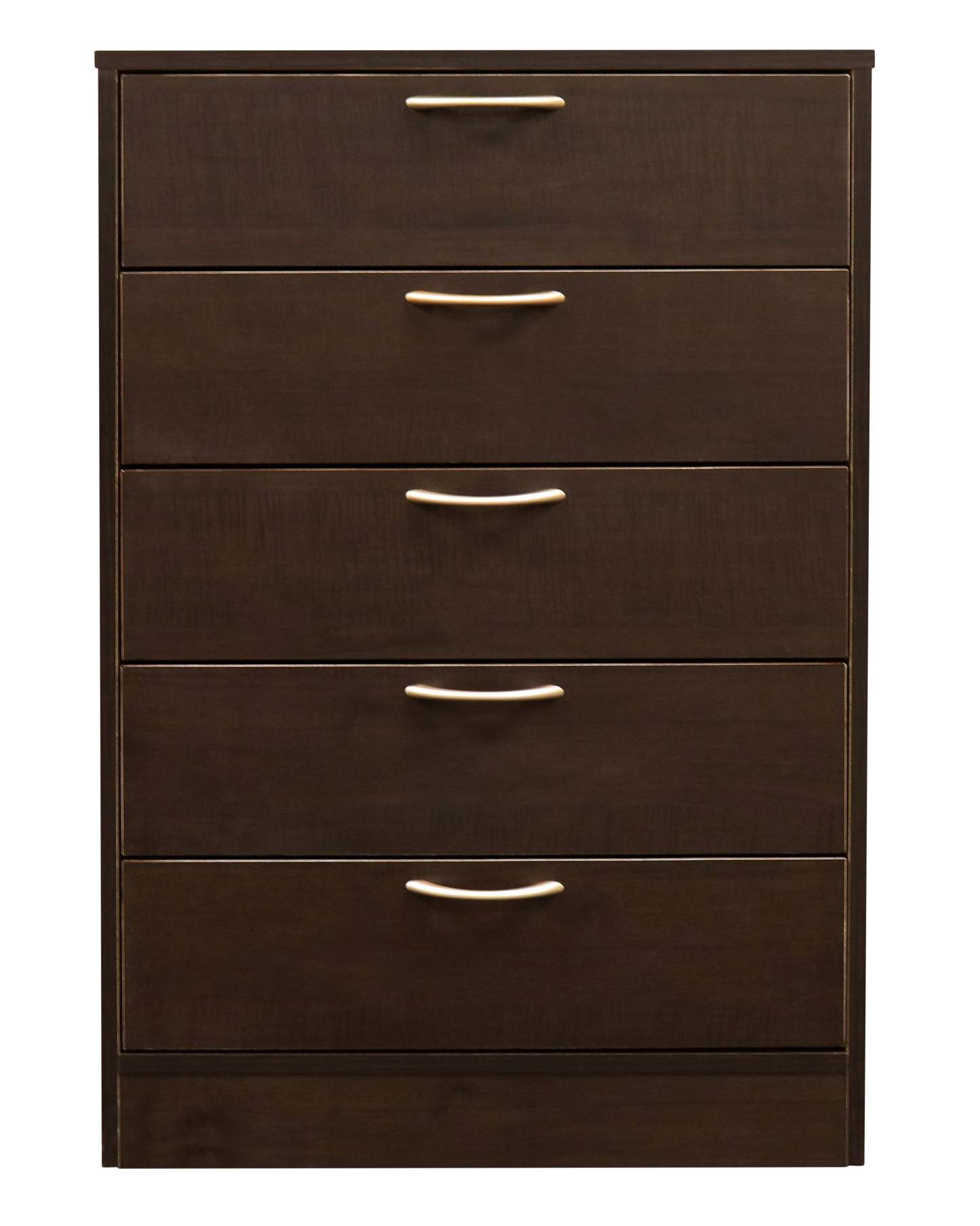 Commode de chambre à coucher Arlo, 5 tiroirs, 23,6 l x 36,2 h, fabriquée au Canada - Brun expresso | Commode verticale Arlo de 23,6 po (L) x 36,2 po (H) à 5 tiroirs pour la chambre à coucher, fabriquée au Canada - brun expresso