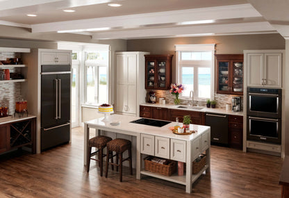 Réfrigérateur KitchenAid de 36 po et de 20,8 pi³ à portes françaises à congélateur inférieur - noir sur acier inoxydable - KBFN506EBS | Réfrigérateur KitchenAid de 20,8 pi³ et de 36 po à portes françaises à congélateur inférieur - noir …