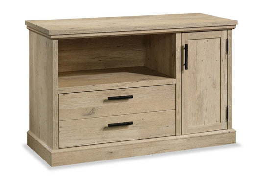 Aspen Post 47.09 Commercial Grade Small Office Credenza - Prime Oak|Petit bahut de bureau Aspen Post de 47,09 po de qualité commerciale - chêne clair