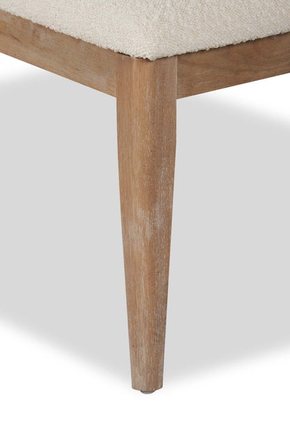 Chaise de salle à manger Aspen avec siège en tissu, dossier à lattes - Naturel | Chaise de salle à manger Aspen avec siège en tissu, dossier à lattes - naturel