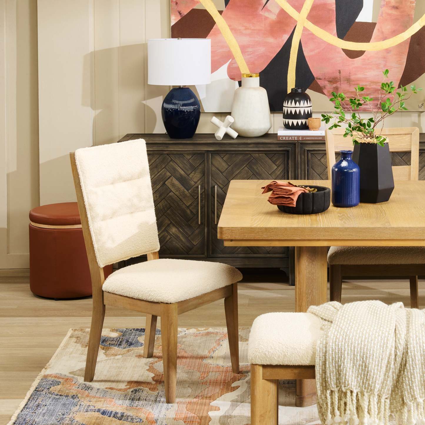 Kort &amp; Co. Penelope 24 Lampe de table en céramique bleue | Lampe de table Penelope de Kort &amp; Co. de 24 po en céramique bleue