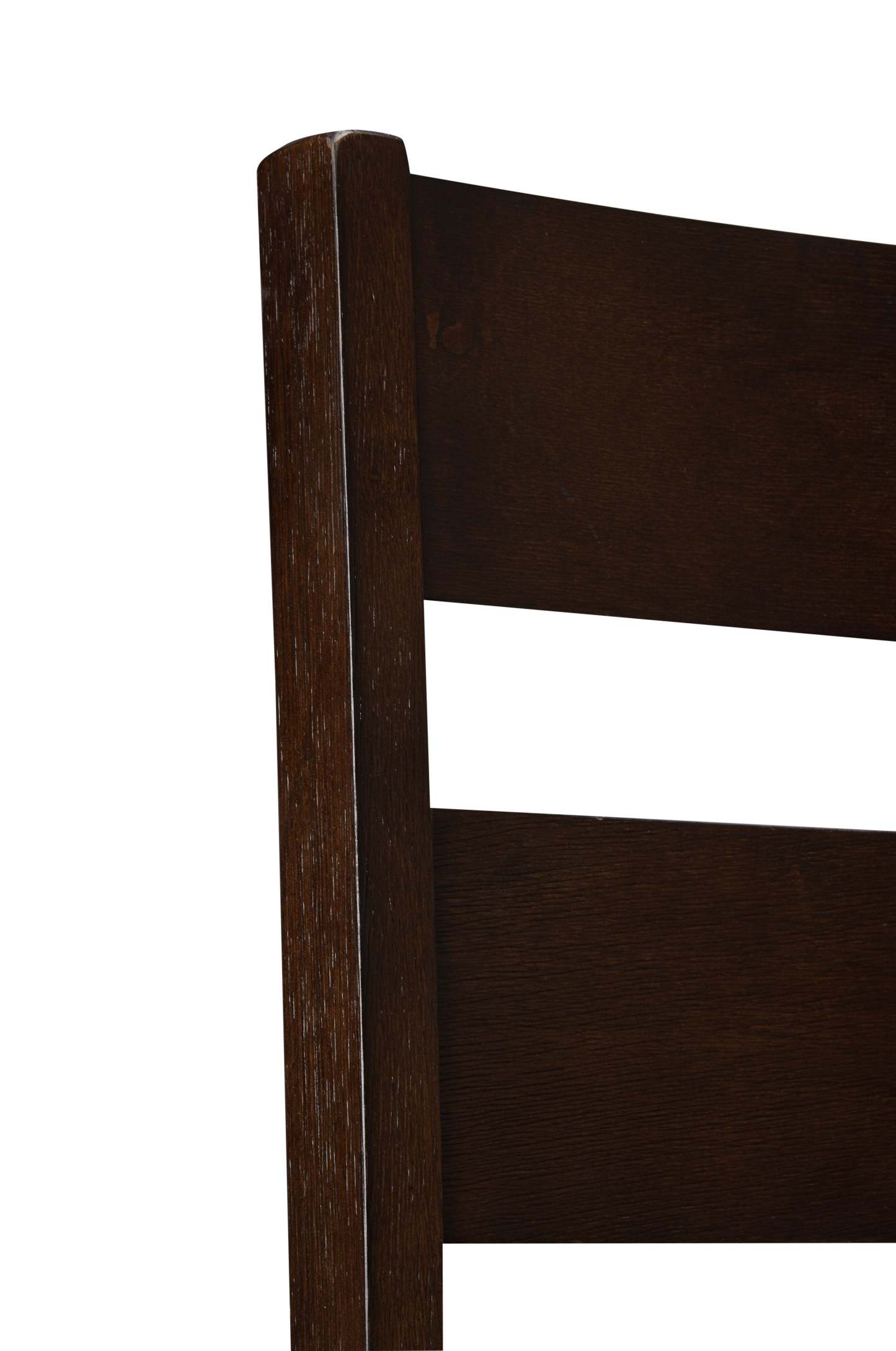 Chaise de salle à manger à hauteur de comptoir Astoria avec tissu en cuir végétalien, dossier en échelle - Marron | Chaise de salle à manger Astoria de hauteur comptoir en tissu de cuir végétalien avec dossier en échelle - brune