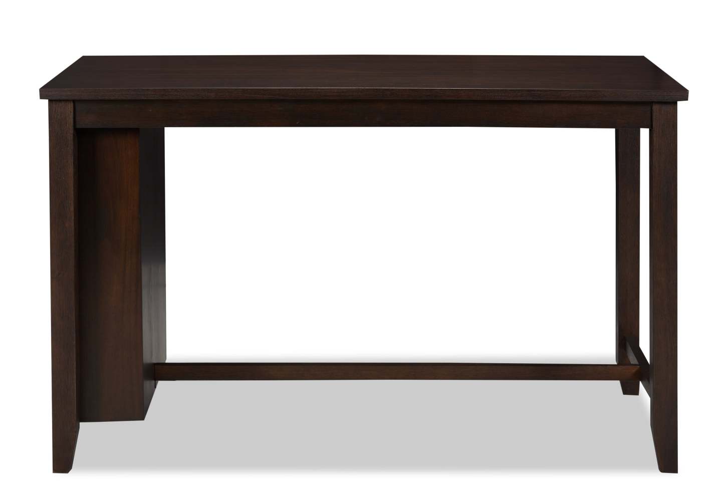 Table de salle à manger à hauteur de comptoir Astoria avec étagères intégrées, 60 W - Marron | Table de salle à manger Astoria de 60 po (L) de hauteur comptoir avec tablettes intégrées - brune