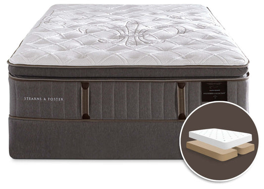 Stearns &amp; Foster Eastminster Pillow-Top Split Queen Mattress Set|Ensemble matelas à plateau-coussin divisé Eastminster de Stearns &amp; Foster pour grand lit