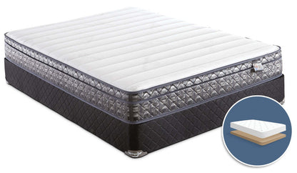 Springwall Endeavour 4 Euro-Top Firm Low-Profile Mattress Set|Ensemble matelas ferme à Euro-plateau à profil bas Endeavour 4 de Springwall pour grand lit