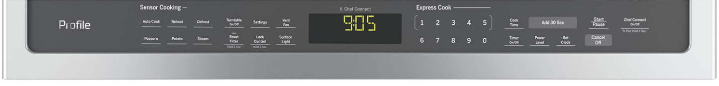Profile 2.1 Cu. Ft. Over-the-Range Microwave with Chef Connect and 400 CFM - Stainless - PVM2188SJC | Four à micro-ondes à hotte intégrée Profile de 1,7 pi³ avec technologie Chef Connect et 400 pi³/min …