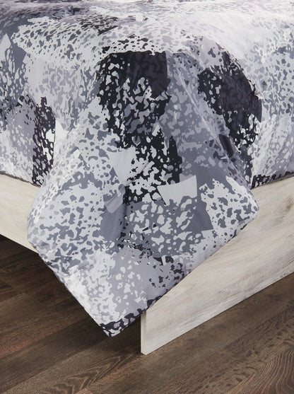 Ensemble d'édredon Axel 4 pièces pour lit double/grand lit - Gris | Ensemble d'édredon Axel 4 pièces pour lit double ou grand lit - gris