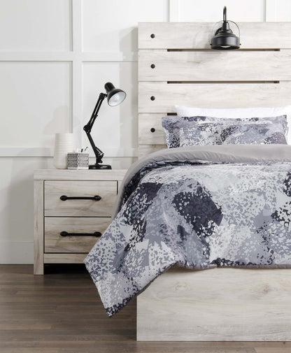 Ensemble d'édredon Axel 4 pièces pour lit double/grand lit - Gris | Ensemble d'édredon Axel 4 pièces pour lit double ou grand lit - gris