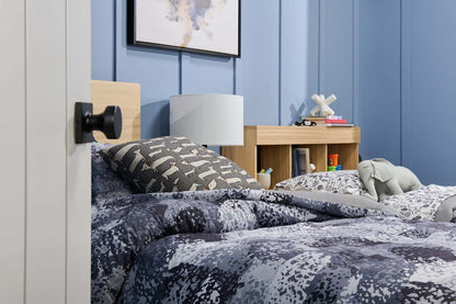 Ensemble d'édredon simple 3 pièces Axel - Gris | Ensemble d'édredon Axel 3 pièces pour lit simple - gris