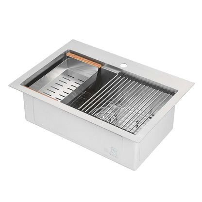 Ancona 30 Drop-In Workstation Kitchen Sink - AN-3128|Évier de cuisine poste de travail encastré Ancona de 30 po - AN-3128|D77GGQ74