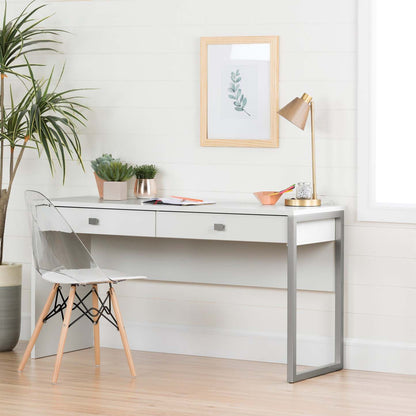 Chaise de bureau de style Eiffel Annexe - Blanc pur | Chaise de bureau Annexe style tour Eiffel - blanc solide | D83GX5VQ