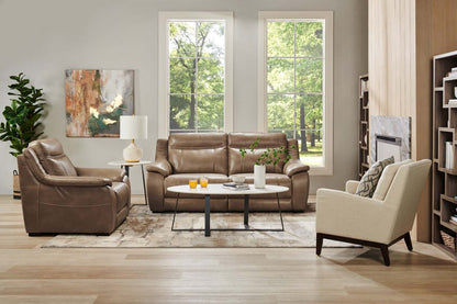 Chaise d'appoint en tissu d'apparence lin avec base en bois Adel 28,5 - Beige | Fauteuil d'appoint Adel de 28,5 po en tissu d'apparence lin avec piètement en bois - beige