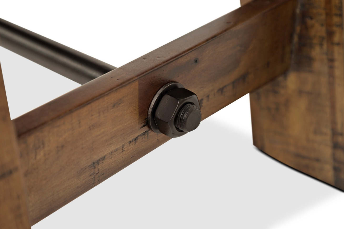 Galeveston 50 Rustic Sofa Table with Storage and Shelf - Brown Woodgrain Wood|Table de salon rustique Galeveston de 50 po avec rangement et tablette - bois à grain de bois brun